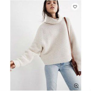 New Madewell Side-button Turtleneck Sweater Size M